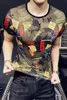 Moda Camouflage T Shirt Men Summer Ice Silk Oddychający Krótki Rękaw T-Shirt O-Neck Tops Tees Mężczyźni Ubrania Camiseta Masculina 210527