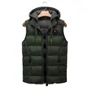 Marque Gilet Hommes Hiver Casual Vêtements d'extérieur Chaud Hood Veste Gilet Hommes Sans Manches Vestes imperméables Parkas Gilets Hommes 211111