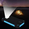 20000mAh solenergi Power Bank Highlight LED 2A utgång mobiltelefon bärbar laddare och campinglampa för utomhusladdning