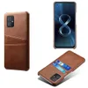 Custodie sottili per Asus Zenfone 8 Flip ZS672KS Titolare della carta ZS590KS Cuoio posteriore Zenfone 7 Pro Cover ZS671KS