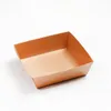 Disposable Dessert Packing Boxes with Plastic Clear Lids Kraft Paper Sandwich Wrapping Box Cake Bread Snack Bakery Container