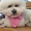Écharpe Triangle pour animaux de compagnie rose bavoirs extérieurs réglables vêtements pour chiens chiot Teddy Schnauzer écharpes