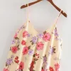 Boho Styles Floral Print Long Dress Sexy Deep V Neck Sleeveless Beach Women Summer Backless Loose Holiday Ropa Mujer 210515