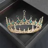 Barock retro drottning kung tiara krona kvinnor huvudbonad brud bröllop tiaras kronor hår smycken prydnad hår tillbehör x0625