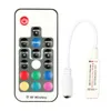 2021 RGB Strip LED RGB Controller DC5V-24V 12A 17Key Mini RF Wireless Remote Dimmer for 5050 3528 RGB Light Scripible Strip