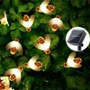 Cordes 20/30/50 LED guirlandes lumineuses d'extérieur à énergie solaire étanche guirlande lampe mignon miel abeille fée lumière jardin clôture patio noël