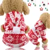 Dog Odzież Cartoon Małe Psy Odzieżowe Ciepłe Zimowe Pet Kombinezon Miękki Polar Puppy Bluszowe Jesień Dog Odzież Dla Teddy Pomeranian XS 2XL FHHH21-833