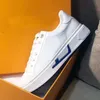 plattform män gym casual skor kvinnor resor läder vit spets-up sneaker 100% cowhide mode bokstäver tjock botten kvinna sko platt dam sneakers storlek 35-42-45 US4-US11