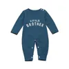 Herfst winter pasgeboren baby meisje jongen rompertjes gebreide lange mouwen brief gedrukt jumpsuitstops outfits kleding 20220221 H1