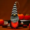 Fournitures de fête Halloween suspendus Gnomes décorations poupée en peluche avec lumière Tomte nordique Figurine vacances XBJK2108