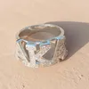 Cluster ringar högkvalitativ silver zircon grekisk aka sorority finger ring