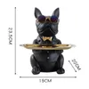 Nordic French Bulldog Sculpture Dog Statue Jewelry Storage Table Decoration Gift Belt Plate Glasses Tray Home Art 210827287l