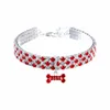 2021 Acessórios para cães Jóias Cão Colar Collar Pet Filhote de cachorro Collar Bling Rhinestone Diamond Cat Colar Pet Mascotas Suprimentos