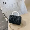 Mode Girls Perle Kette Handtasche Kinder Metall Schnallen Bag Kinder Brief, die eine Umhängetaschen Lady Mini Purese Factory Großhandel prägen