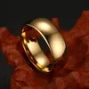 Anéis de casamento 100% anel de tungstênio para homens 8mm clássico jóias lisa mão polindo US 6 7 8 9 10 11 12 13