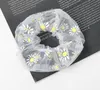 NEUE Frauen elastische Kawaii Mesh Haarbänder Krawatte Gummi Mädchen Druck Blumenspitze Scrunchie Pferdeschwanz transparente Tüll Haarschmuck Epacket