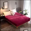 Juegos de sábanas Suministros de ropa de cama Textiles para el hogar Franela de jardín Sábana elástica Individual Queen King Size Suave Drap De Lit para invierno Veet Bed Warm F