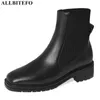 AlliteBitfo Soft Natural Genuine Couro Ankle Botas de Moda Lazer Brand High Beels Botas Botas de Salto Alto Sapatos de Salto Motosciclos Botas 210611