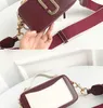 Fashion Womens Portable Camera Bag Color Matching Top Layer Cowhide Leather Evening Purse Zipper Luxury Shoulder Messenger Small S1131721