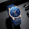 Horloge voor mannen crrju mannen luxe casual quartz polshorloges blauwe sport waterdichte klok roestvrij stalen polshorloges voor mannelijke 210517