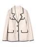 Damesbont Faux Arlene Sain 2021 Lederen Mid-Length-versie van Slim Sheepskin Small Suit Jacket