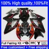 OEM Injektionsform för SUZUKI GSX-R750 K6 600CC GSXR-750 GSXR600 06-07 BODY 21NO.105 GSXR 600 750 CC GSX-R600 750CC 2006 2007 GSXR-600 GSXR750 06 07 Orange Svart Fairings