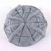 ユニセックスゴロリ金属アクセサリー帽子メンズニットウール豆のソリッドカラーカジュアルカジュアルカジュアルな帽子