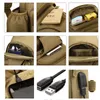 Military USB Chest Bag Tactical Molle Shoulder Bag Men's Outdoor Hiking Camping Hunting Waterproof Camouflage Sling Backpack Y0721
