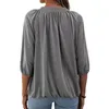 Женская футболка горячая распродажа новой круглой шеи сплошной цвет женские свободные верхние половины рукава rack повседневная вершина