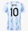 2021 World Cup Dybala Soccer Jerseys 21 22 Messi Home Weg Di Maria Aguero Thaise Kwaliteit Argentinië Voetbal Shirts