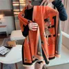 New H cashmere scarf women's winter warm long thickened carriage Scarf Shawl