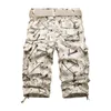 Coton Hommes Cargo Shorts Mode D'été Camouflage Mâle Multi-Poche Casual Camo Extérieur Tolling Homme Pantalon Court 210713