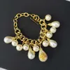 Брендовые модные ювелирные изделия, цепочка золотого цвета с жемчугом и кисточками, браслет Praty Jewelry C, уникальный регулируемый браслет3748566