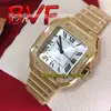 eeuwigheid Lady Watches BVF V2 Upgrade versie 0010 zilveren wijzerplaat Japan Miyota 9015 automatisch dameshorloge met diamant ingelegde ring gouden kast SmartLink QuickSwitch-band