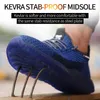 Work Safety Shoes Men Ankle Boots Shoe Man Summer Breathable Lightweight Oil Resistant Sneakers Free 211217