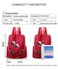 Waterproof Nylon Women Backpack Zipper Oxford School Bags For Girls Dragonfly Flower 3D Embroidered Backpack Female Rucksack X0529