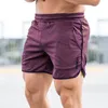 2021 Men Running Shorts Sports Gym Compression Phone Pocket Wear Under Base Layer Short Pants Athletic Solid Tights248f