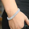 Bracelet de tennis de tennis pour hommes ronds zirconia triple serrure hiphop bijoux cubique cristal de luxe cubique CZ Hommes Charm bracelets bijoux