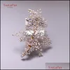 Hair Clips & Barrettes Jewelry Yoapan 253-G Wedding Aessories For Women Headband Clip Comb Bride Tiara Headpiece Drop Delivery 2021 G7Ieu