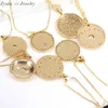 10PCS Trendy Turkish Eye Vintage Neck Pendants Women Chains and Necklaces Boho Jewelry 2021 High Quality Golden