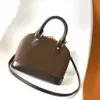 Designer handväskor Lyx skalväska alma bb Mini totes Mode axelväska för kvinnor Messenger bags i läder handtag dam cross body slitstarka nitar Pläd