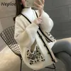 Neploe Leopard Pattern Women Cardigans Autumn Winter Open Stitch Sweater Loose Single-breasted Cardigan Female Knitted Outerwear 210423