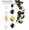 Décoration de fête ballons en Latex métallique noir or 110 pièces 6.5/16/24 pouces ballon chromé décorations de mariage fournitures d'anniversaire
