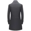 Thoshine 브랜드 봄 가을 남자 긴 트렌치 코트 우수한 품질의 버튼 남성 패션 outwear 재킷 윈드 브레이커 플러스 크기 210819