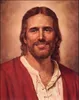 Leende Jesus stor oljemålning på duk Heminredning Hantverk / HD-utskrift Väggkonst Bilder Anpassning är acceptabel 21061419