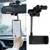Car Mount Cell Phone Holder 360° Car Rearview Mirror Mount Truck Auto Bracket Holder Cradle for GPS/PDA / MP3 / MP4 Devices
