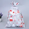 Noel Alüminyum Folyo Kullanımlık İpli Merry Noel Hediyesi Kurabiye Şeker Paketleme Çanta Düğün Şeker Snacks Depolama