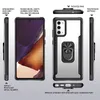 Transparente Telefon-Fälle für Samsung S20 FE Ultra A71 A51 S10 plus LG-Stylo 7 K22 Mobiltelefonkoffer mit Fingerring-Halter-Ständer-Rüstung Stoßfest Klare Rückseite