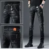 Mens High Quality Classic Business Jeans,Elastic&Washed Denim Pants,Straight Slim-fit Scratches Decors Fashion Casual Jeans; 211108