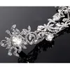 Gioielli scintillanti fiore di cristallo senza dita della catena da sposa che balla braccialetti braccialetti per matrimoni Accessori per matrimoni